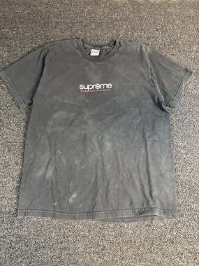 Supreme Five Boroughs Tee Black SS21 (Distressed/Bleached Condition)